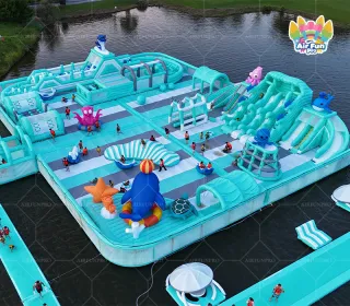 Inflatable Floating Water Park | Marine Themed Aqua Playground