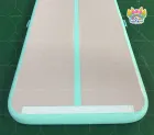 3x1x0.1m Mint Green Gray 2400D DWF Inflatable Air Track Mat Compact Home Gymnastics Practice Cushion