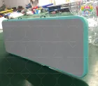 3x1x0.1m Mint Green Gray 2400D DWF Inflatable Air Track Mat Compact Home Gymnastics Practice Cushion