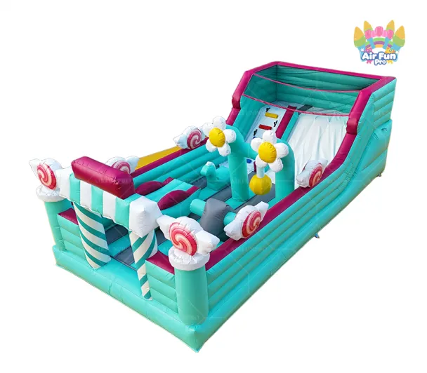 Commercial Dry Jumping Castle Jumping Slide for Kids Inflatable Moon Bouncer Classical Inflatable Macaron Flower Bounce House for Sale