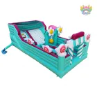 Commercial Dry Jumping Castle Jumping Slide for Kids Inflatable Moon Bouncer Classical Inflatable Macaron Flower Bounce House for Sale