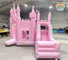 Pink Princess Castle Inflatable Bounce House With Slide | Commercial Kids Jumping Castle | AirFunPro