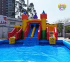 Inflatable Castle Slide Water Slide With Pool Bounce House for Swimming Pool For Kids