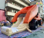 AirFunPro PVC Outdoor Kids Inflatable Tractor Bounce House Jumping Bouncy Castle with 10 Capacity Easy Setup