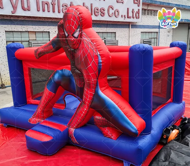 Super Hit 3D Standing Spider-Man Inflatable Bounce Castle, Premium Stitched PVC Kids Play Bouncy House for Outdoor Rental