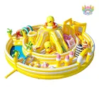 Yellow Duck Theme Giant Inflatable Playground Commercial PVC Inflatable Obstacle Play Center Outdoor Kids Inflatable Amusement Park For Rental