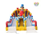 Clown Theme Inflatable Water Slide Combo with Dual Lanes Kids' Air Bouncy Castle