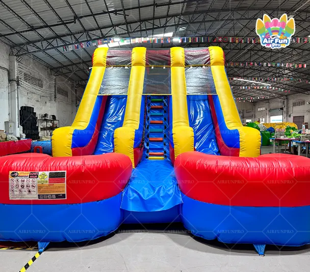 Commercial Kids Adults Inflatable Water Slide Bounce House Giant Double lane Water slides Wet Dry Inflatable Bouncer Slides with Pool