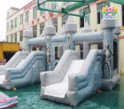 Medieval Knight Themed Inflatable Castle Bounce Combo with Dual Slides | Commercial Jumping Castle for Party Rental