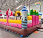 Candy Land Themed Inflatable Bounce House Combo | Commercial Sweet Candy Jumping Castle for Kids Party Rental