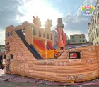 Pirate Ship Themed Inflatable Dry Slide Bounce Combo | Commercial Kids Inflatable Pirate Vessel for Party & Event Rental