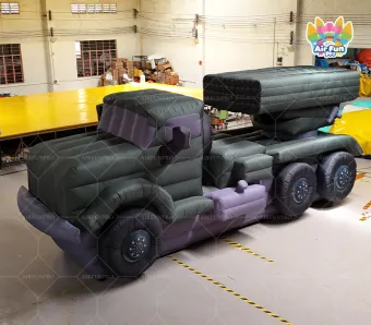 Real‑Life Scale Inflatable Missile Truck Oxford Fabric Military Replica Model