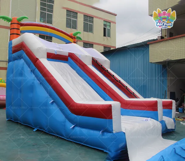 Coconut Water Slide 6*6*4m Inflatable Rainbow Water Slide Indoor Outdoor Using for Children