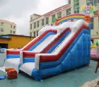 Coconut Water Slide 6*6*4m Inflatable Rainbow Water Slide Indoor Outdoor Using for Children