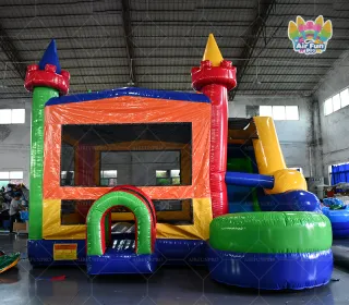 Custom Inflatable Bouncer Slide Combo Commercial Grade PVC Dry Slide Eco-Friendly Kids Jumping Playground for Rental