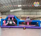 Disco Space Themed Inflatable Obstacle Course Interactive Party Obstacle Run