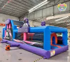 Disco Space Themed Inflatable Obstacle Course Interactive Party Obstacle Run