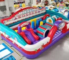 Commercial PVC Wonder Land Theme Inflatable Castle Combo with Slide Obstacle Courses for Kids Outdoor Bounce House