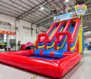 Inflatable Water Play Park Equipment Commercial Large Water slide Pool Water Slides Inflatable Bouncer Playground for Kids
