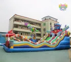 Outdoor Customizable Size Epic Mecha Dinosaur Themed Inflatable Giant Slide Castle Eco-Friendly for Children Adults Party