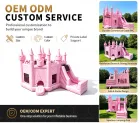 Commercial Pink Jumping House Inflatable Bouncer Combo Jumper for Event Rental Inflatable Play Bouncing House with Slide