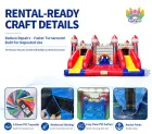 Medieval Castle Inflatable Bounce House With Double Slides | Commercial Rental Grade