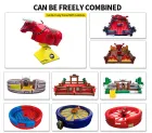 Commercial Mechanical Rodeo Bull Ride Machine With Inflatable Safety Arena Mat For Event Rental