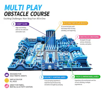 Large Multifunctional Inflatable Obstacle Course | Commercial Indoor & Outdoor Inflatable Playground