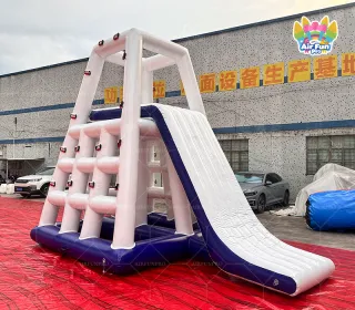 Inflatable Water Tower Climb Slide | Commercial Floating Water Jungle Gym For Lake Sea Water Park