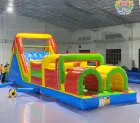 Commercial Grade PVC Kids Play Inflatable Bouncy Obstacle Course Challenge Outdoor for Kids
