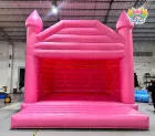 Elegant Solid Pink Inflatable Bounce House | Wedding & Party Bouncy Castle