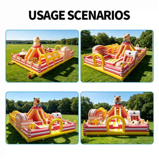 Inflatable Playground Amusement Park Inflatable Theme Park Inflatable Obstacle Course Bounce House Slide Bouncer Court Combo