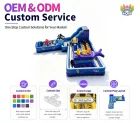Commercial Kids Inflatable Theme Park Amusement Bounce House With Slide Obstacle Course Bouncer Court Combo Inflatable Playground PVC