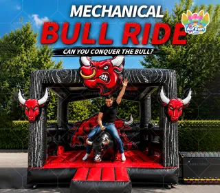 AIRFUNPRO Factory Price Inflatable Rodeo Bull Riding Sport Game Inflatable Mechanical Bull for Commercial Use