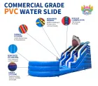 Shark Themed Dual Lane Inflatable Water Slide With Splash Pool | Commercial Grade For Rental Business