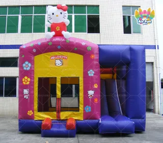 Hello Kitty Whimsical Floral Inflatable Bounce Combo with Slide