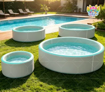 Factory OEM 4-Layer Round Drop Stitch Inflatable Inflatable Family Pool Yard Garden Indoor Puncture Resistant Portable CE EN ISO