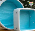 OEM Round Drop Stitch Inflatable Swimming Pool Yard Garden Indoor Outdoor 5 Sizes CE EN ISO Custom Color Logo CE EN ISO