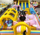 Cartoon Piggy Candy Park Inflatable Fun City｜Dual‑Slide Enclosed Multi‑Obstacle Play Arena