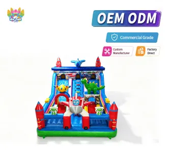 Space Aircraft Robot Inflatable Fun City｜Multi‑Play Commercial Bounce Slide Combo