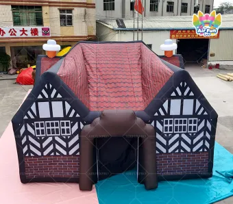 Inflatable Pub House Tent | Vintage Half‑Timbered Inflatable Bar Tent For Party & Event Rental