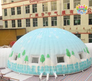Inflatable Igloo Dome Tent | Winter‑Theme Inflatable Event Dome For Christmas, Winter Festival & Rental