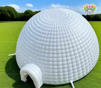 Large White Inflatable Quilted Dome Tent | Commercial Inflatable Event Dome For Exhibition, Wedding & Party Rental
