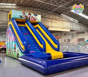 Commercial Colorful Inflatable Water Games Inflatable Water Slide for Kids Inflatable Water Play Equipment With Pool