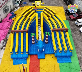 Inflatable Giant Water Slide Pool for Kids Backyard Inflatable Water Slide for Commercial Use Rental