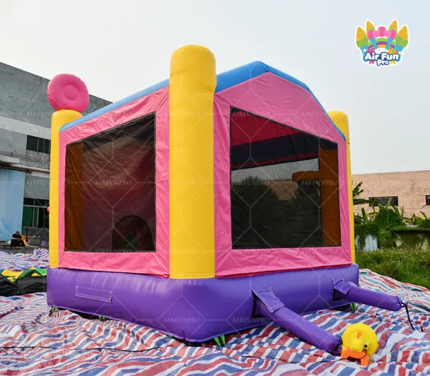 Unicorn Theme 3x3x3m Backyard Castle for Kids New Design Family Fun Bounce House with Jumping Castle for Parties