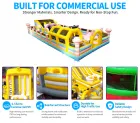 Commercial Multi Play Inflatable Obstacle Course, All-in-One Inflatable Play Equipment With Obstacle Crossing, Bounce Area, Climbing Wall & Giant Slide