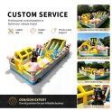 Commercial Multi Play Inflatable Obstacle Course, All-in-One Inflatable Play Equipment With Obstacle Crossing, Bounce Area, Climbing Wall & Giant Slide