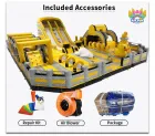 Commercial Yellow Duck Theme Inflatable Play Park, Large Inflatable Obstacle Course Combo With Climbing Wall & Double Slide