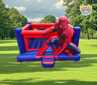 Commercial Spider-Man Inflatable Bounce House, Hero Theme Inflatable Jumping Castle With Front Step For Kids Event, Park And Rental Business